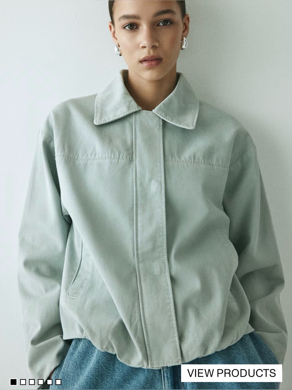 NWT H&M Bomber Jacket with Collar
